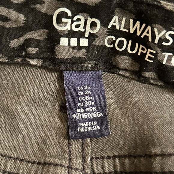 Gap Always Skinny Women's Size 2R Black Leopard Print Stretch Mid Rise Pants - Picture 4 of 9